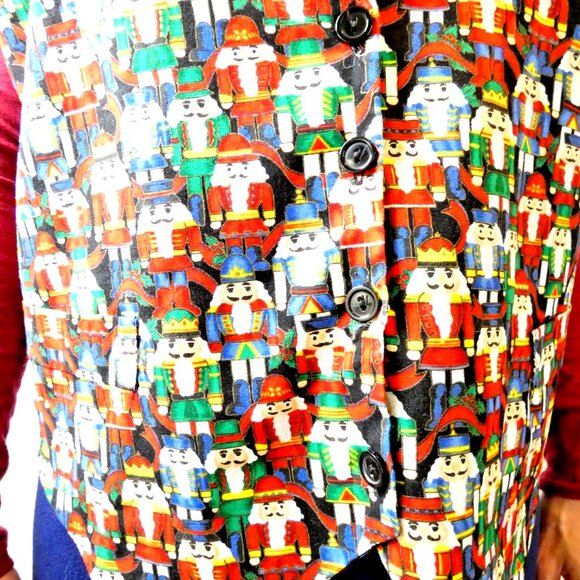 Nutcracker Vest Size L/XL Womens Sleeveless OOAK Christmas Holidays Festive - Picture 7 of 9
